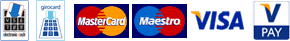Wir akzeptieren Electronic Cash, Girocard, MasterCard, Maestro, VISA.